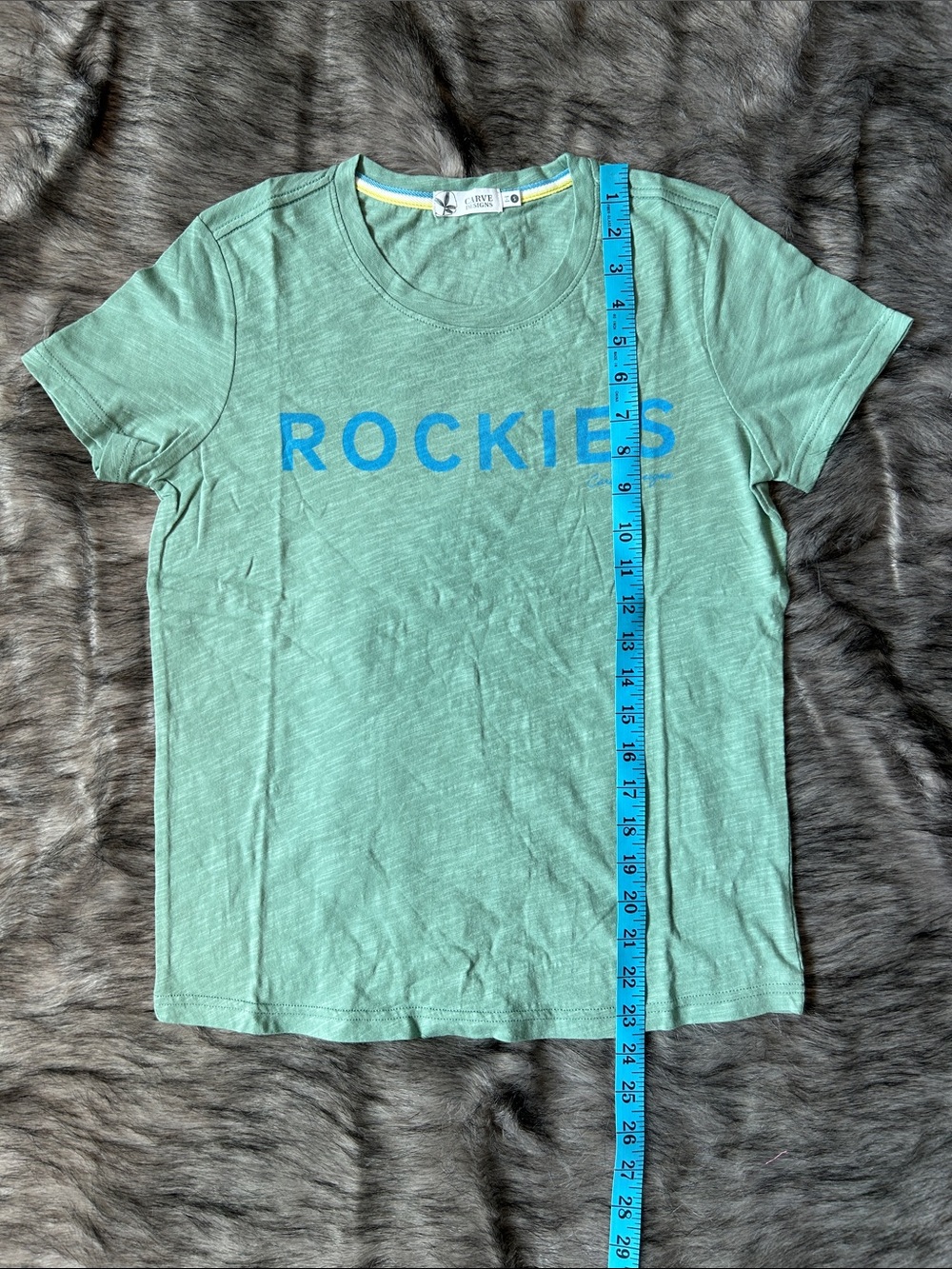 NEW Carve Designs Cassidy Graphic Tee Light Cilantro Rockies Organic Cotton S - Picture 4 of 9